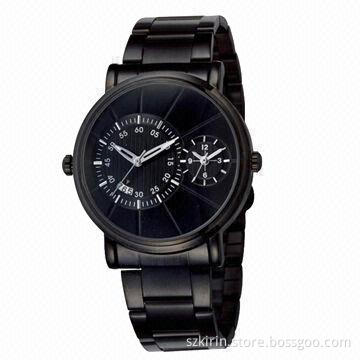 Alloy Case Stainless Steel BAnd Dual Japan Quartz Movement Metal Watch